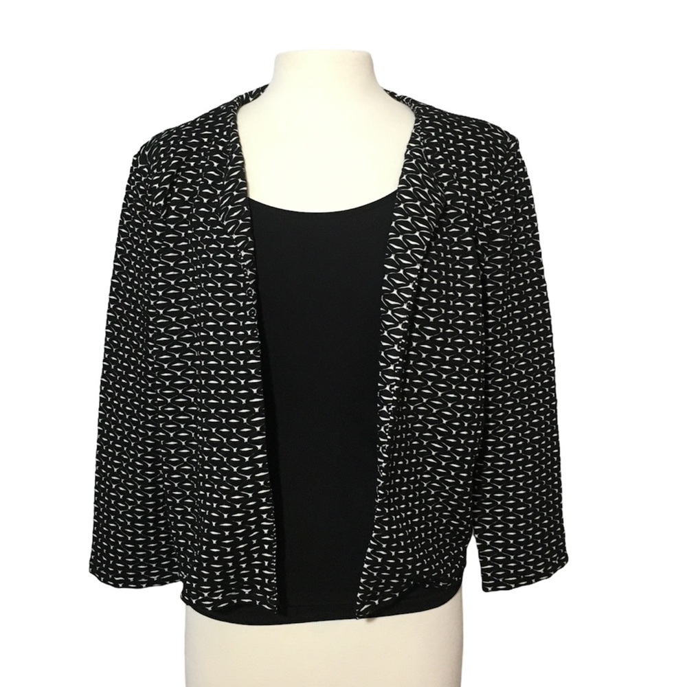 PHILOSOPHY Lightweight Black & White Jacket Size L